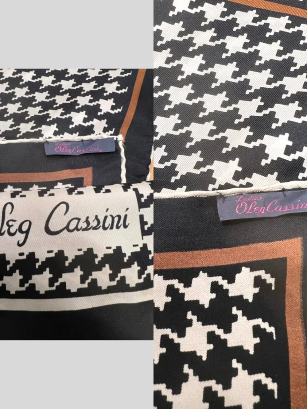 A Pair Ladie's Oleg Cassini 100% Silk Scarf 30